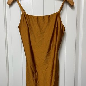 Burnt orange bodycon dress - small